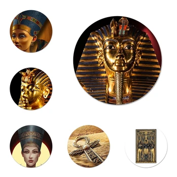 Egipt Nefertiti Anubis Ankh Icoane Ace Insigna Decor Broșe Metalice Insigne Pentru Ghiozdan Decor