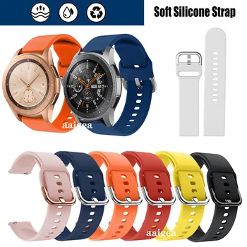 20mm 22mm Moale de Silicon, Banda Curea pentru Samsung Galaxy Watch 42mm 46mm Trupa cu fashional culori