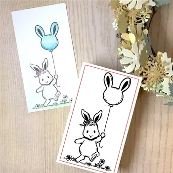 Balon Bunny Transparent Clar Ștampilă Sigiliu pentru DIY Scrapbooking Album Foto Carte Decorative Face Sentimentul de Timbru