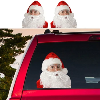 1 Pereche Moș Crăciun Geamul Mașinii Autocolante Realiste Santa Geamul Mașinii Autocolant DIY Atmosfera de Crăciun de Decorare pentru Auto de Origine Usa