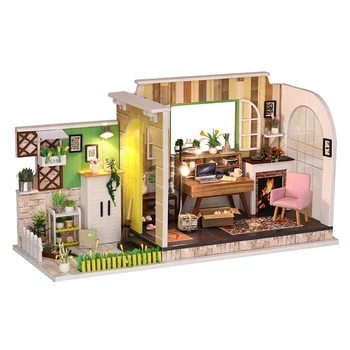 Neterminate 3D DIY casă de Păpuși în Miniatură Kit de Copii Ambarcațiuni DIY Jucării de Crăciun Cadou de Ziua de nastere