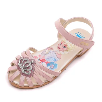Disney pentru copii pantofi pentru fete sandale de vara nou copil sandale moi, fund non-alunecare elsa fetite printesa pantofi