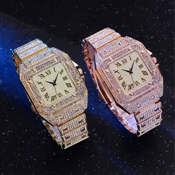 Horloges Mannen Oțel Barbati Ceas Cadou de Diamant Marca de Aur Cuarț Ceas pentru Bărbați Ceasuri de Lux Originale Relogios Masculinos Original