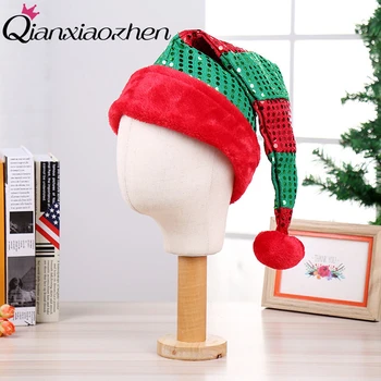 Qianxiaozhen Sequin Dungi Pălărie De Crăciun Pac Adult Costume De Vacanță De Crăciun Pălării De Petrecere, Cadou De Crăciun