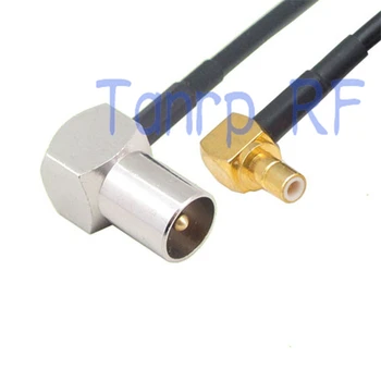 50CM Coadă coaxial jumper RG174 prelungitor cablu 20de TV masculin plug to SMB plug de sex masculin atât unghi drept de 90 de grade RF adaptor