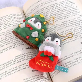 Desene animate Pluș Umplute Păpușă de Crăciun Serie Energie Pozitivă Pinguin Rucsac Pandantiv Drăguț Decorare de Anul Nou Cadouri pentru Baiat Fata