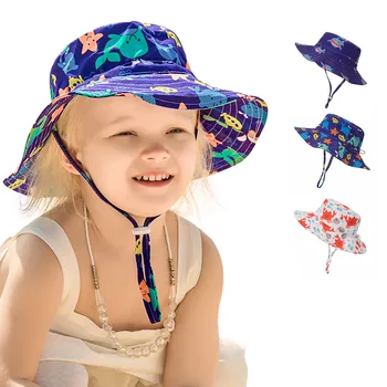 2021 Nou Ocean Animale Copii Pălării de Soare Pescar Pălărie de Moda pentru Copii Baieti Fete Găleată Capace