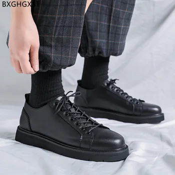Negru Oxford Pantofi De Înaltă Calitate De Afaceri Casual Pantofi Pentru Bărbați Platforma Rochie Pantofi De Mens De Moda Birou 2022 Chaussure De Homme