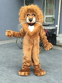 De lux Mascul Leu de Pluș Mascota Costum Adult Dimensiune Halloween petrecere în aer liber Tinuta de Cosplay Animal de Lux Rochie Costum