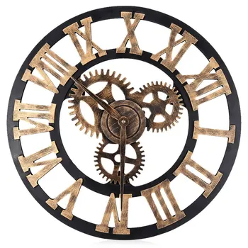 Retro Vintage Ceas de Perete Manual de Lux Europene 3D Decorative Mari Viteze din Lemn Ceas de Perete Decor Acasă Cadou