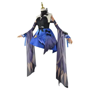 Keqing Cosplay Costum Genshin Impact Personaje Cosplay Tinutele Set Complet Costum De Halloween En-Gros De Dropshipping