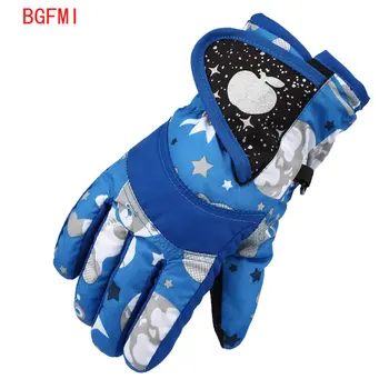 Copii de iarnă mănuși de Copii Băieți Fete Cald Gros Impermeabil pentru Ciclism în aer liber, Patinaj și Schi 4-7Y o dimensiune medie