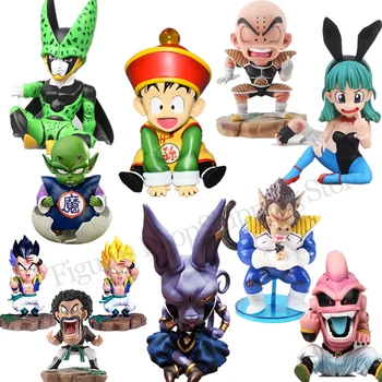 Bandai Dragon Ball Goku Bulma Spoof Serie De Figurine De Colectie, Model Toy Anime De Acțiune Figura Ornament Decor Cadou Jucarii
