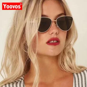 Yoovos Ochi De Pisica Ochelari De Soare Femei 2021 Vintage De Designer De Brand Bomboane De Culoare Retro Ochelari De Soare Cateye Oculos De Sol Feminino
