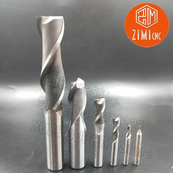 Din Oțel inoxidabil freza 1 1.5 2 2.5 3 4 4.5 5 5.5 mm Diametru 2 Flaut End freze CNC Strung de Frezat Set