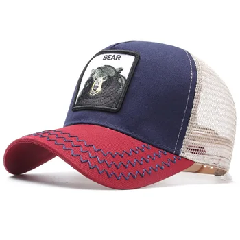 Ursul Broderie de Bumbac Casquette Șapcă de Baseball ochiurilor de Plasă Respirabil Reglabil Snapback Pălării pentru Bărbați și Femei 179