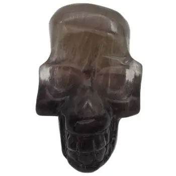 Mare 347g Naturale Fluorit Sculptate Craniu Realist Fengshui Piatră Minerale de Cristal de Crăciun, Halloween, cadou de Exemplare de Energie Reiki