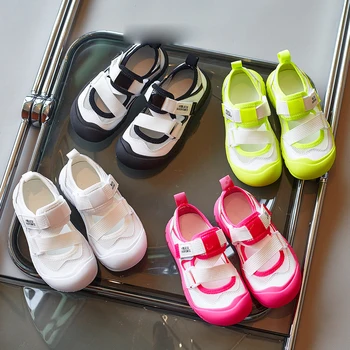 Noi De Vară Pentru Copii Sandale De Plaja Pentru Copii Fete De Brand Pantofi Albi Copii Plasă Casual Sandalias Băieți Închis Toe Pantofi Sport Sandale