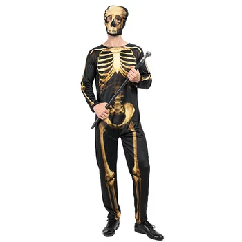 Omul Schelet Costume Înfricoșătoare De Halloween Cosplay Ziua Morților Costume De Carnaval De Purim Parada Spectacol De Teatru Jocul De Rol Rochie De Petrecere