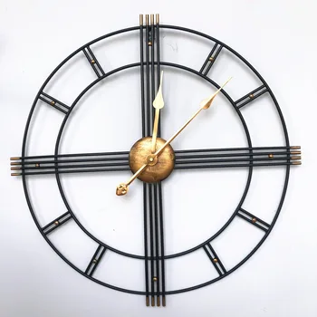 60cm Nordic Creativ Retro de Metal Fier Forjat Roman Ceas de Perete Ceas cu Design Modern, Camera de zi Silent Decorative Cuarț Ceas