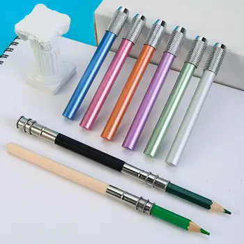 Obiecte De Artă Din Metal De Culoare Tijă Creion Extender Pen Maneca Extender Creion Extender Rod Cap Dublu