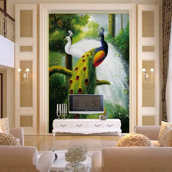 beibehang Continental personalizate murală versiune verticală intrare, dormitor, camera de zi cu TV tapet de fundal de perete Papel de parede 3d
