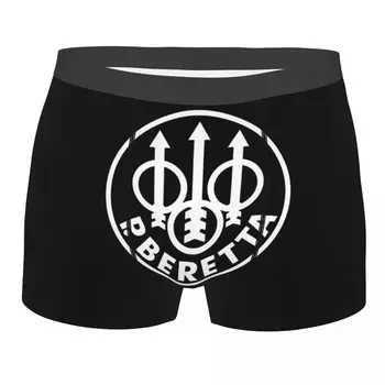 Militar Fan Pistol Beretta Logo Boxer pantaloni Scurti Pentru Barbati de Imprimare 3D de sex Masculin Lenjerie Chilotei, Boxeri Breathbale Sexy Chiloți