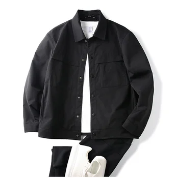 2023 Toamna Bărbați Vintage Rever Guler Buton de Muncă Casual Jacheta de Marfă Haină la Modă în aer liber, Moda Frumos Haine 21Q1941