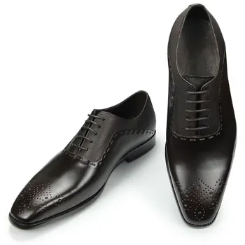 Pantofi barbati din Piele de Mână Tipărite Banchet Rochie de Moda High Street Clasic Caracteristic Birou Oxford Pantofi pentru bărbați Subliniat Toe