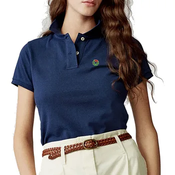 100% Bumbac Vara Noi-Broderie de Brand Femei Polos Tricouri Casual cu Maneci Scurte Polos Femmes Teuri de Moda de Îmbrăcăminte Subțire Topuri 4XL
