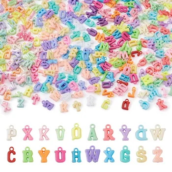 240g/set Scrisoare Alfabet Opac Acrilice Pandantive Legăna Atârnat Farmece Colorate Drăguț pentru a Face Bijuterii DIY Brățară Colier