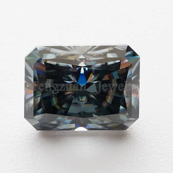 En-gros de Bijuterii Vrac Moissanite Piatră de Diamant 2ct 6x8mm Culoare Gri Radiant Moissanite Piatră prețioasă pentru Bărbați Inel