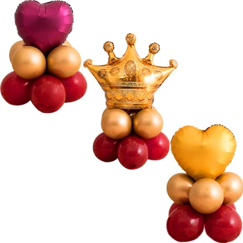 9pcs/lot Mare Coroana de Nunta de Decorare Baloane 18inch Inima Rosie Baloane Petrecere de Ziua Decor Domiciliu pentru Adulți, Consumabile Partid