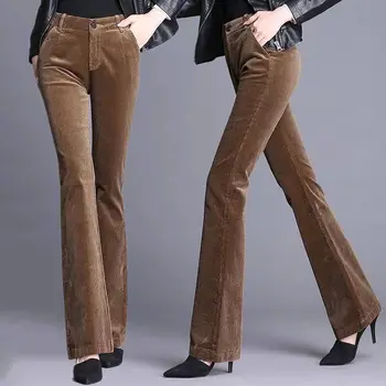 2022 Nou Toamna Iarna Femeie Solidă Casual Pantaloni Cald Doamnelor Elegante, Pantaloni De Catifea Cord Pantaloni Harem De Sex Feminin Liber De Înaltă Talie Jambiere Q244
