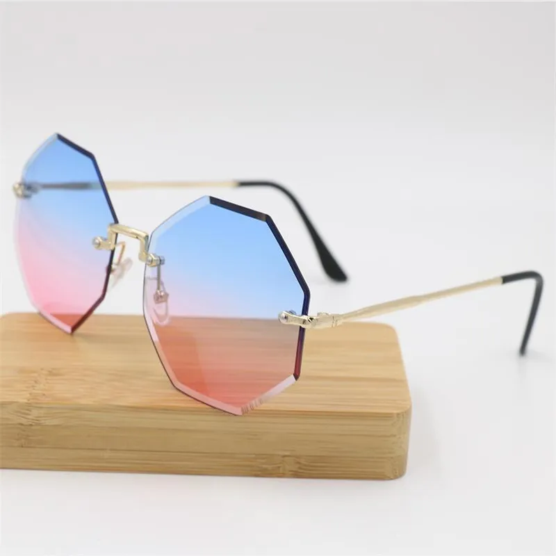 FIERBINTE de vânzare neregulate ochelari de soare moda fara rama tunderea femei ochelari ocean ochelari de soare ochelari de soare pentru femei