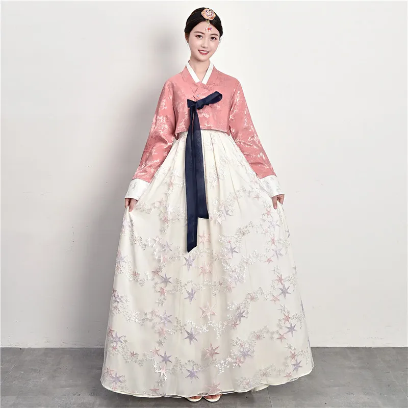 Noi coreeană Hanbok Rochie Costum Tradițional de sex Feminin Coreea de Palatul Costum de Minoritate Națională spectacol de Dans Hanbok Rochie SL7234