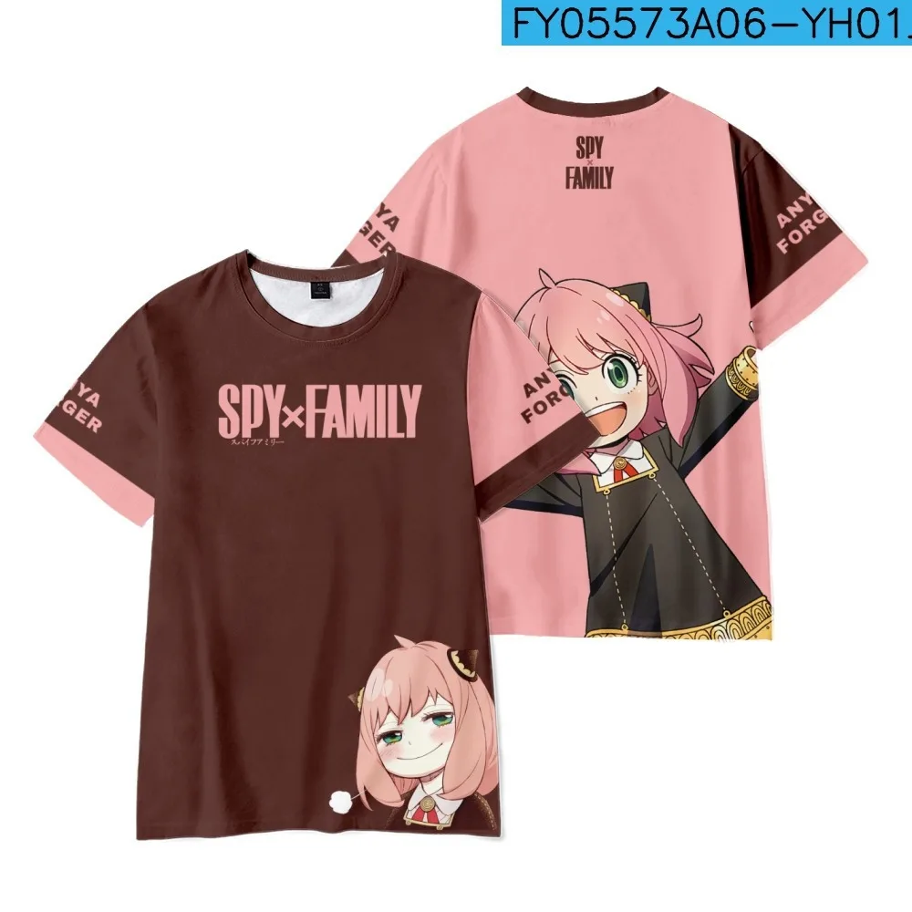 Spy Familie Anya Falsificator Yor Falsificator T-Shirt, Bluze Casual Pierde O-Neck Maneca Scurta Unisex Haine Twilight Anime Cosplay Costum