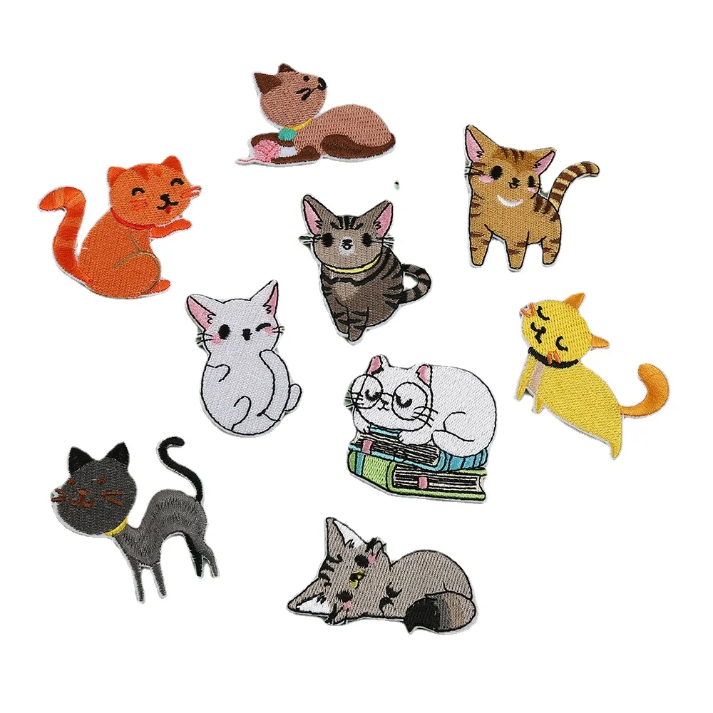Animale de desene animate Patch-uri Fier de Transfer pentru Haine Pisica Drăguț Pasăre Patch Iepuri de Transfer de Căldură Pentru Îmbrăcăminte Aplicatiile de Flori DIY