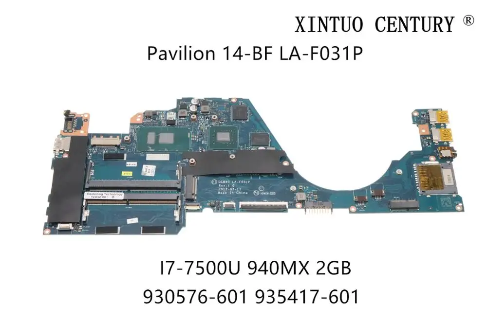 930576-601 935417-601 Pentru HP Pavilion 14-BF 14-bf058TX Placa de baza DCM40 LA-F031P I7-7500U 940MX 2GB 100% testat de lucru